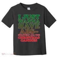 I Just Want Abs Christmas Candles Toddler T-Shirt thumb 0