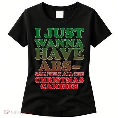 I Just Want Abs Christmas Candles Women's T-Shirt