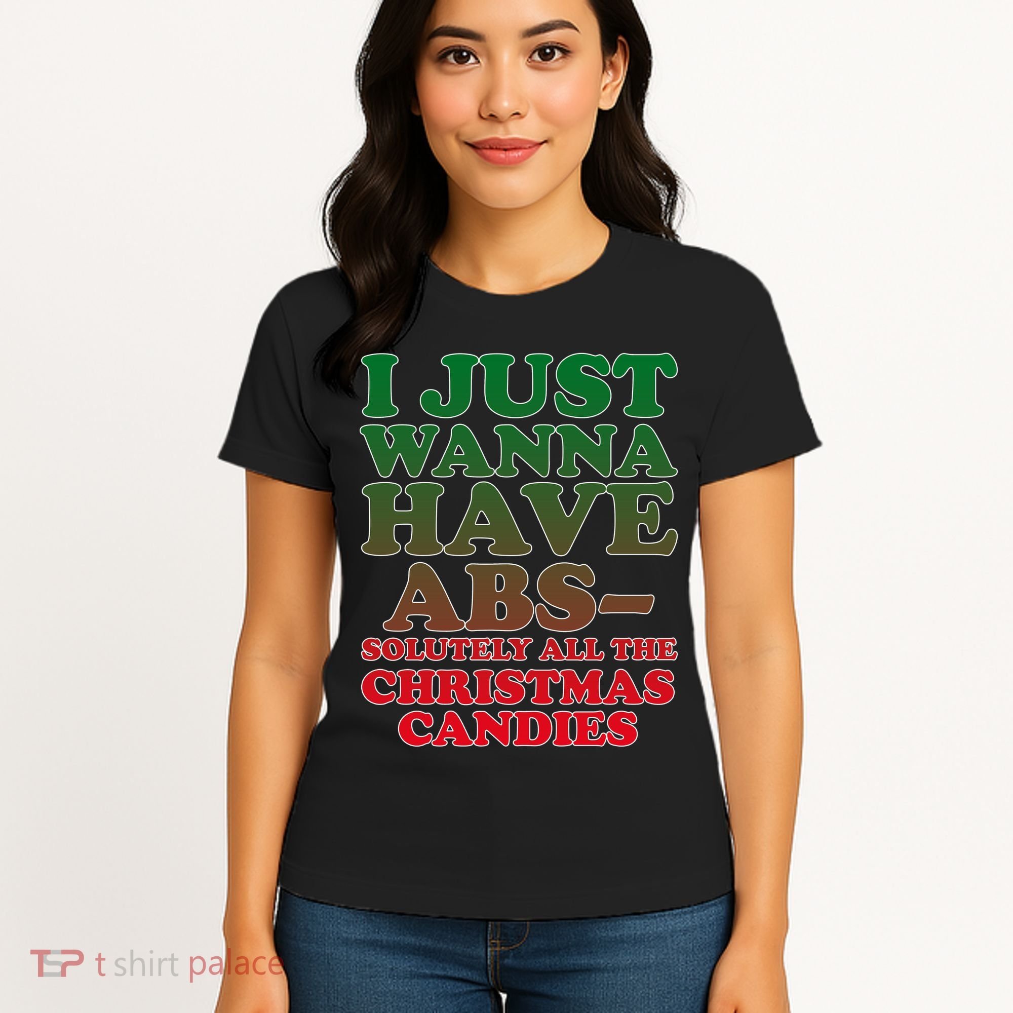 I Just Want Abs Christmas Candles Women's T-Shirt
