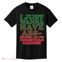 I Just Want Abs Christmas Candles Kids T-Shirt thumb 0