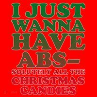 I Just Want Abs Christmas Candles Santa Hat thumb 1