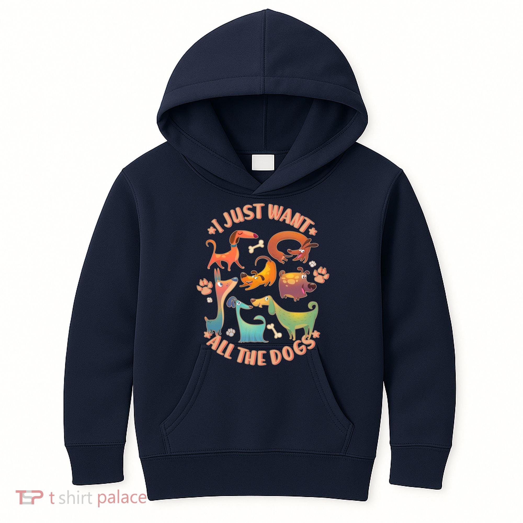I Just Want All The Dogs Kids Hoodie