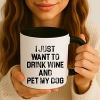 I Just Want To Drink Wine  Coffee Mug thumb 3