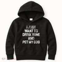 I Just Want To Drink Wine  Kids Hoodie thumb 0