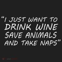 I Just Want To Drink Wine Save Animals And Take Naps Beanie thumb 2