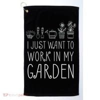 I Just Want To Work In My Garden Golf Towel thumb 0