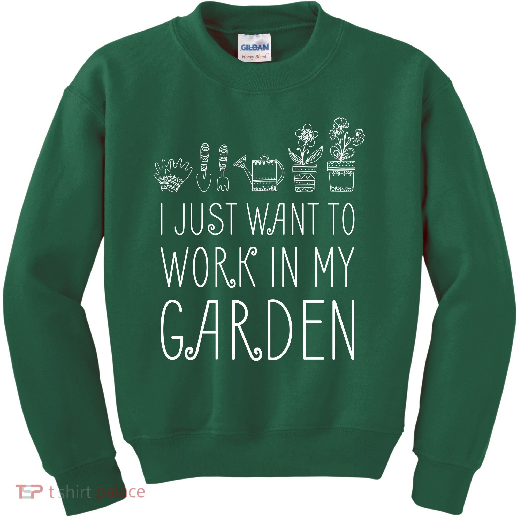 I Just Want To Work In My Garden Kids Sweatshirt