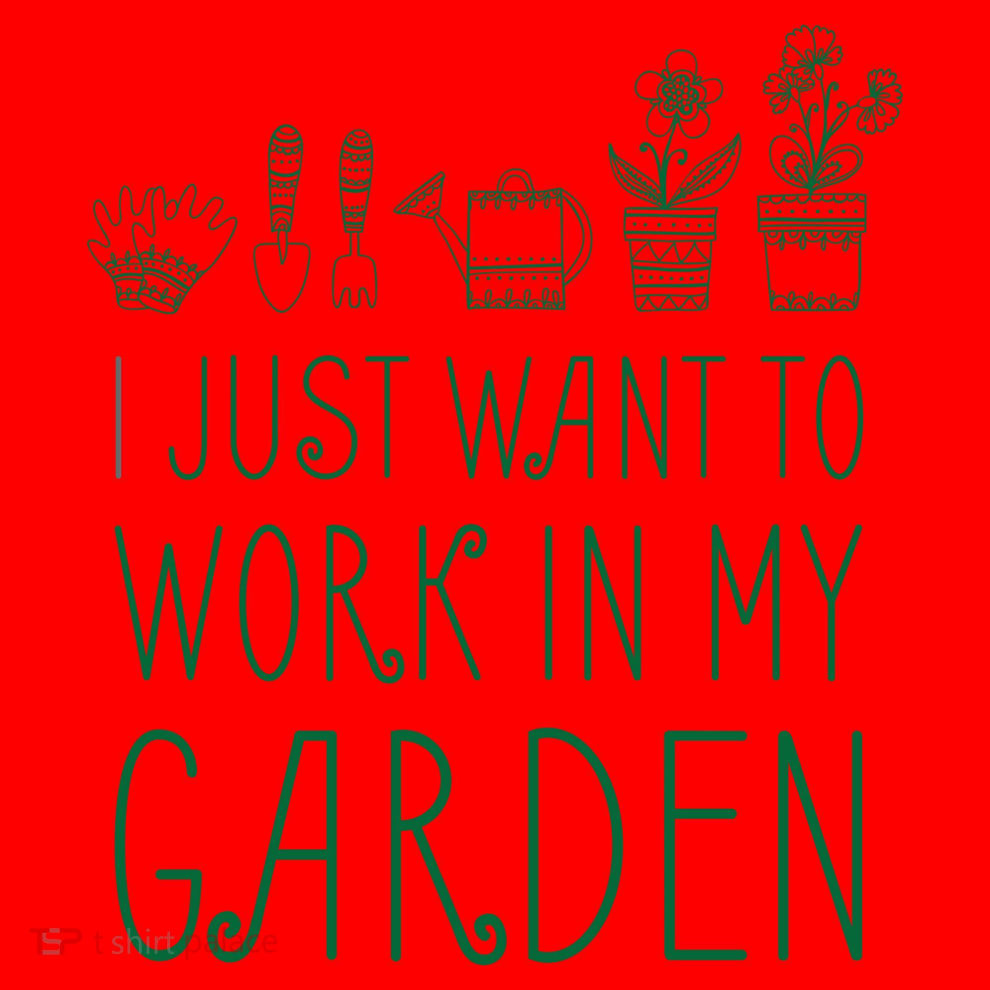 I Just Want To Work In My Garden Santa Hat