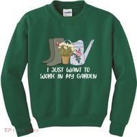 I Just Want To Work On My Garden Kids Sweatshirt thumb 0