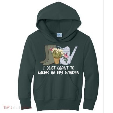 I Just Want To Work On My Garden Kids Hoodie