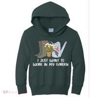 I Just Want To Work On My Garden Kids Hoodie thumb 0
