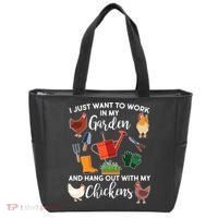 I Just Want Work In My Garden And Hang Out With My Chickens Tote Bag thumb 0