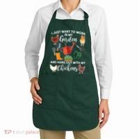 I Just Want Work In My Garden And Hang Out With My Chickens Apron thumb 2