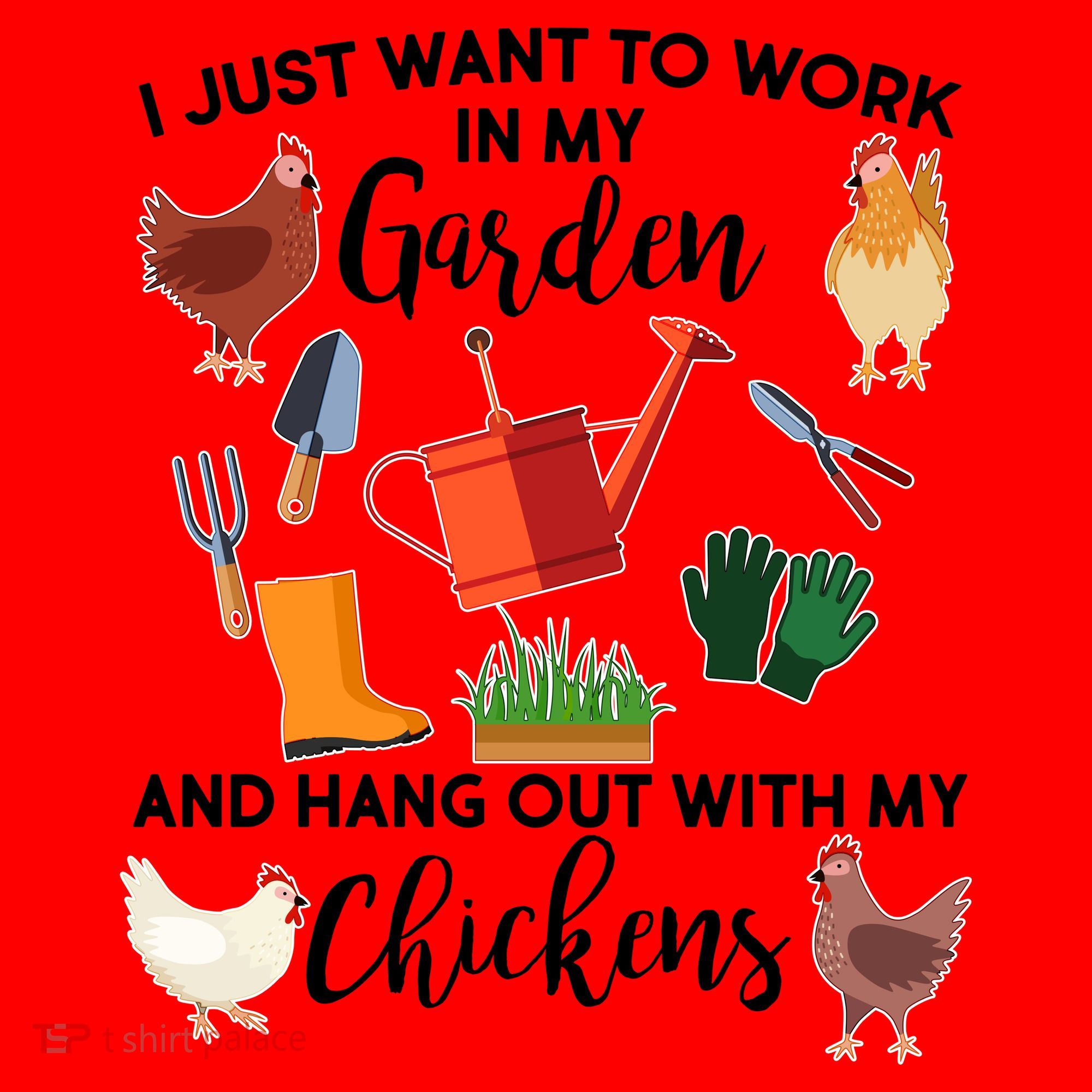 I Just Want Work In My Garden And Hang Out With My Chickens Santa Hat