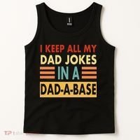 I Keep All My Dad Jokes In A Dad-A-Base Tank Top thumb 2