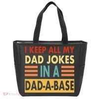 I Keep All My Dad Jokes In A Dad-A-Base Tote Bag thumb 0