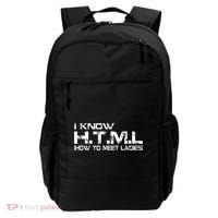 I know HTML How To Meet Ladies Backpack thumb 0