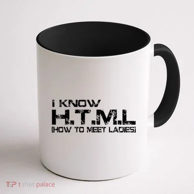 I know HTML How To Meet Ladies Coffee Mug back