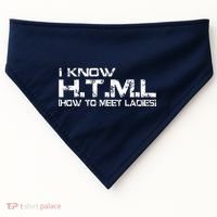 I know HTML How To Meet Ladies USA-Made Doggie Bandana thumb 0