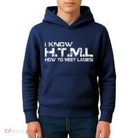 I know HTML How To Meet Ladies Kids Hoodie thumb 4