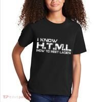 I know HTML How To Meet Ladies Kids T-Shirt thumb 2