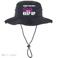 I Know I Fish Like A Girl try To Keep Up Bucket Hat thumb 0