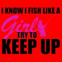 I Know I Fish Like A Girl try To Keep Up Santa Hat thumb 1