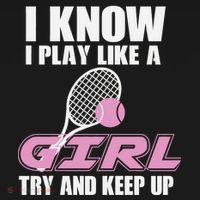 I Know I Play Like A Girl Try To Keep Up Ornament thumb 1