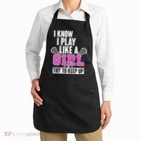 I Know I Play Like a Girl Try to Keep Up Lacrosse Apron thumb 2