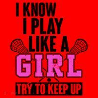 I Know I Play Like a Girl Try to Keep Up Lacrosse Santa Hat thumb 1