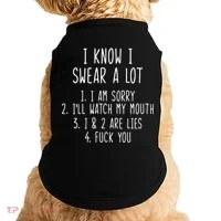 I Know I Swear A Lot Doggie Tank thumb 0