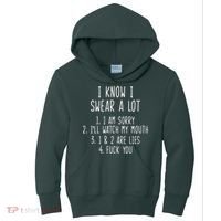 I Know I Swear A Lot Kids Hoodie thumb 0