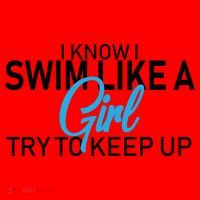I Know I Swim Like A Girl Try To Keep Up Santa Hat thumb 1