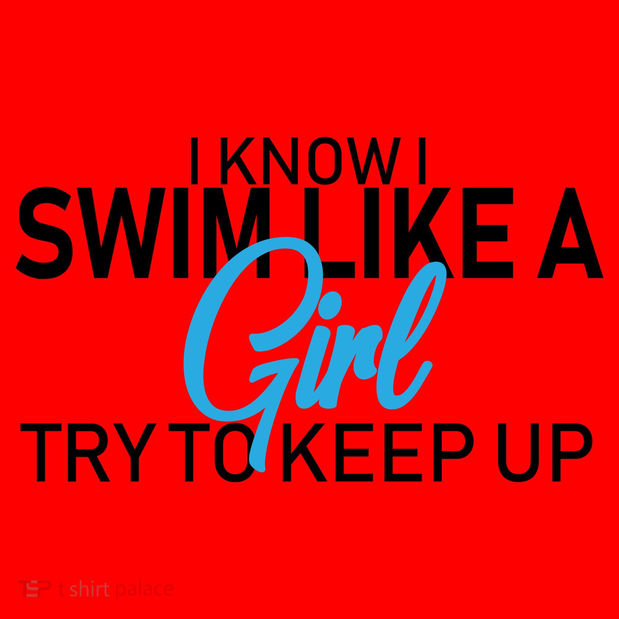 I Know I Swim Like A Girl Try To Keep Up Santa Hat