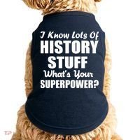 I Know Lots Of History What's Your Superpower Doggie Tank thumb 0