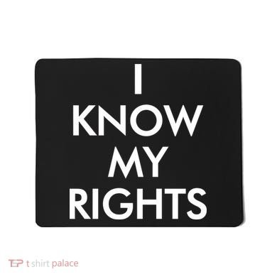 I Know My Rights Protest Mousepad