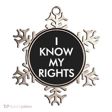 I Know My Rights Protest Ornament