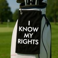 I Know My Rights Protest Golf Towel thumb 2