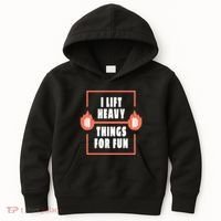 I Lift Heavy Things For Fun Kids Hoodie thumb 0