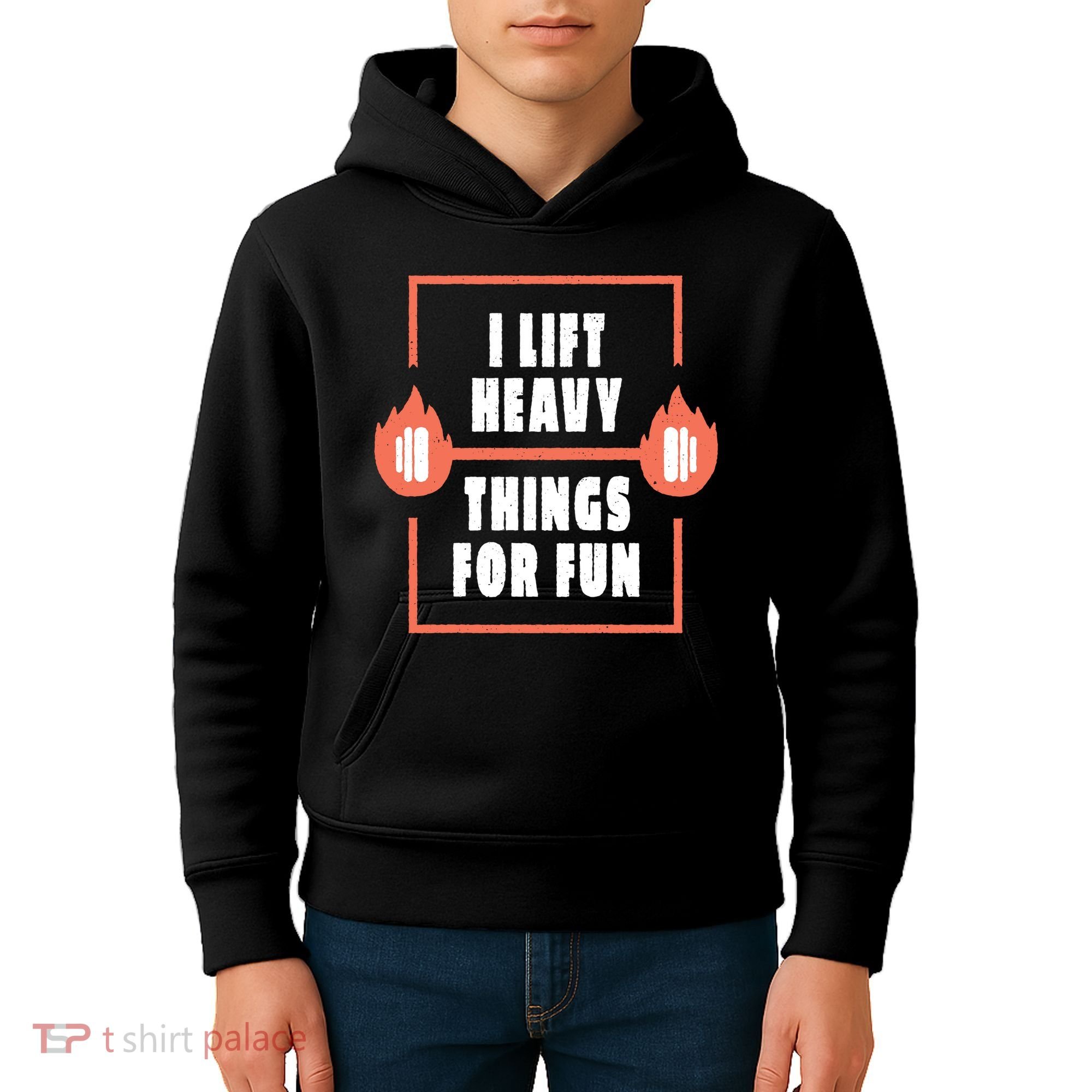 I Lift Heavy Things For Fun Kids Hoodie