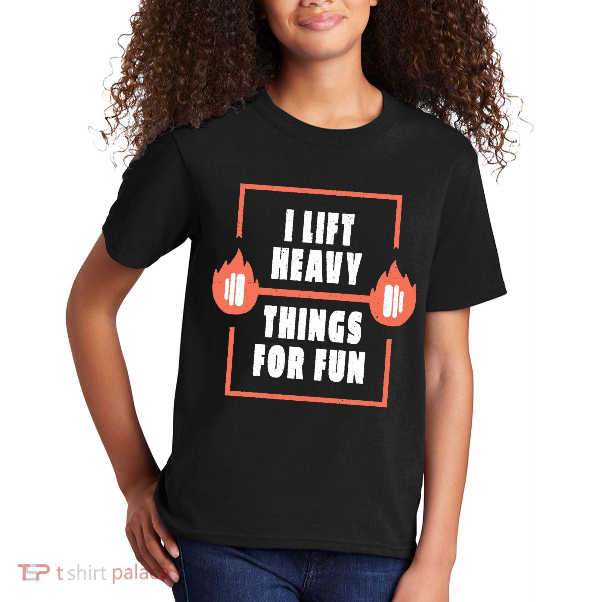 I Lift Heavy Things For Fun Kids T-Shirt