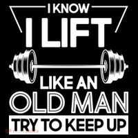 I Lift Like An Old Man Try To Keep Up USA-Made Doggie Bandana thumb 2
