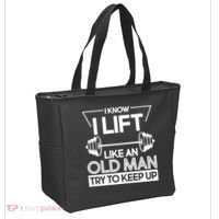 I Lift Like An Old Man Try To Keep Up Tote Bag thumb 2
