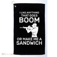 I Like Anything That Goes Boom Golf Towel thumb 0