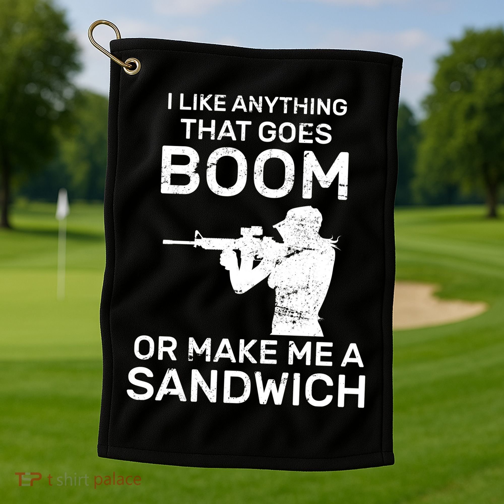 I Like Anything That Goes Boom Golf Towel