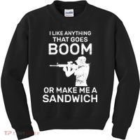 I Like Anything That Goes Boom Kids Sweatshirt thumb 0