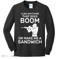 I Like Anything That Goes Boom Kids Long Sleeve Shirt thumb 0