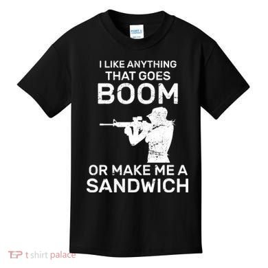 I Like Anything That Goes Boom Kids T-Shirt
