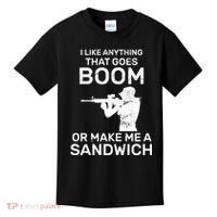 I Like Anything That Goes Boom Kids T-Shirt thumb 0