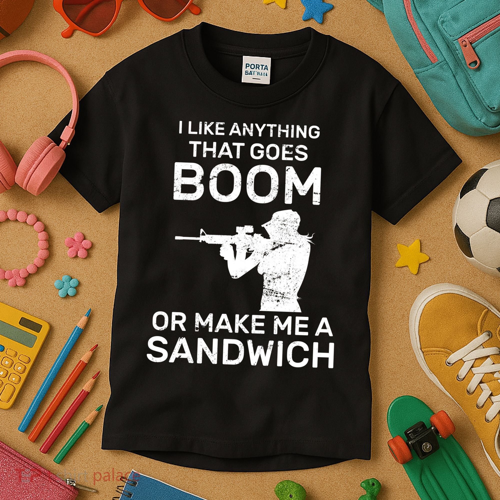 I Like Anything That Goes Boom Kids T-Shirt